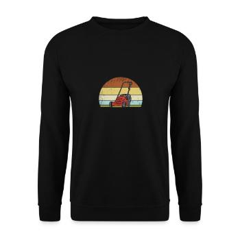 Gärtner Rasenmäher Rasenpflege - Unisex Pullover - Schwarz - Vorne - Alina (178cm) & Michal (187cm)