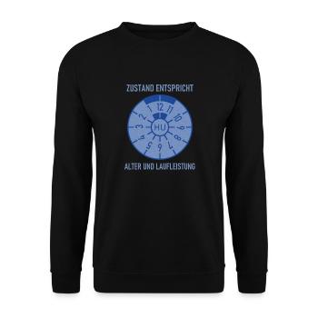 HU - Zustand entspricht Alter und Laufleistung - Unisex Pullover - Schwarz - Vorne - Alina (178cm) & Michal (187cm)