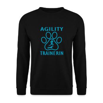 Chien Dog Agility - Sweat-shirt Unisexe - noir - Devant - Alina (178cm) & Michal (187cm)