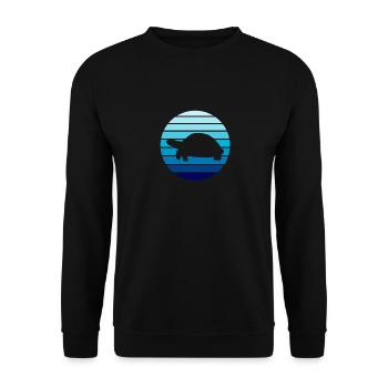 Tortues Rétro Tortues Vintage - Sweat-shirt Unisexe - noir - Devant - Alina (178cm) & Michal (187cm)