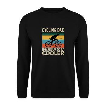 Vélo Vélo Papa Cadeau Papa Cadeau - Sweat-shirt Unisexe - noir - Devant - Alina (178cm) & Michal (187cm)