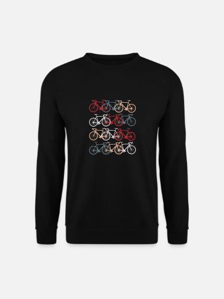 Fahrrad bunte Fahrräder hobby - Unisex Pullover - Schwarz