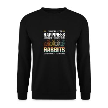 Surround yourself with rabbits - Unisex Sweatshirt - black - Front - Alina (178cm) & Michal (187cm)