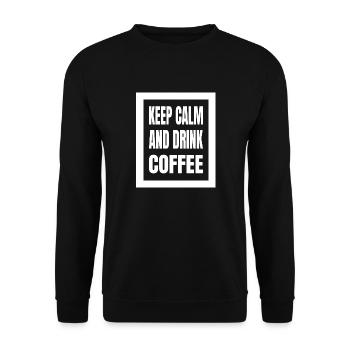 coffee hoodie gift i like coffee - Sweat-shirt Unisexe - noir - Devant - Alina (178cm) & Michal (187cm)
