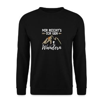 Wandern Trekking Bergsteigen Südtirol Schwarzwald - Unisex Pullover - Schwarz - Vorne - Alina (178cm) & Michal (187cm)