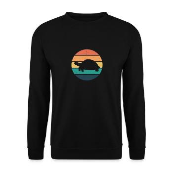 Tortue Vintage Rétro - Sweat-shirt Unisexe - noir - Devant - Alina (178cm) & Michal (187cm)