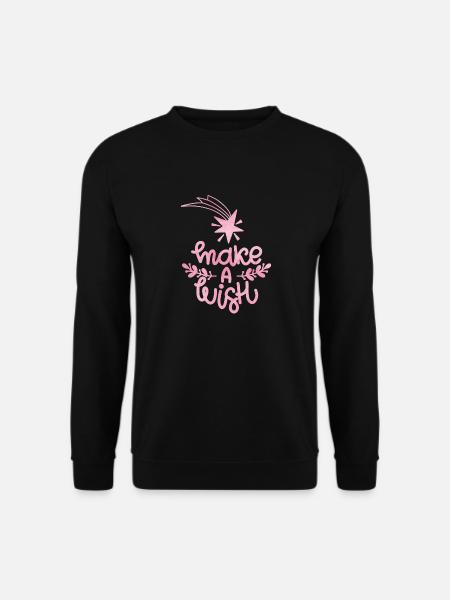Quotes of Unicorns Make a wish Make a wish - Unisex Pullover - Schwarz