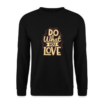 Do what you love 01 - Sweat-shirt Unisexe - noir - Devant - Alina (178cm) & Michal (187cm)