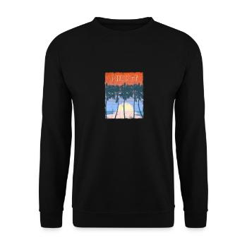Retro Phuket Thailand Strandurlaub Souvenir - Unisex Pullover - Schwarz - Vorne - Alina (178cm) & Michal (187cm)