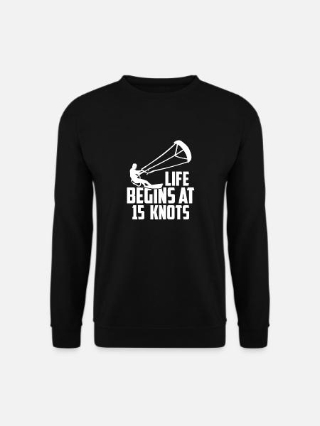 Kite Kiteboarding Kitesurfer Geschenk - Unisex Pullover - Schwarz