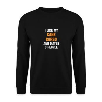 CANE CORSO - Dog Saying - Unisex Sweatshirt - black - Front - Alina (178cm) & Michal (187cm)