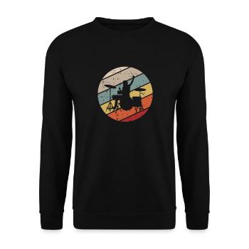 Batterie rétro - Sweat-shirt Unisexe - noir - Devant - Alina (178cm) & Michal (187cm)