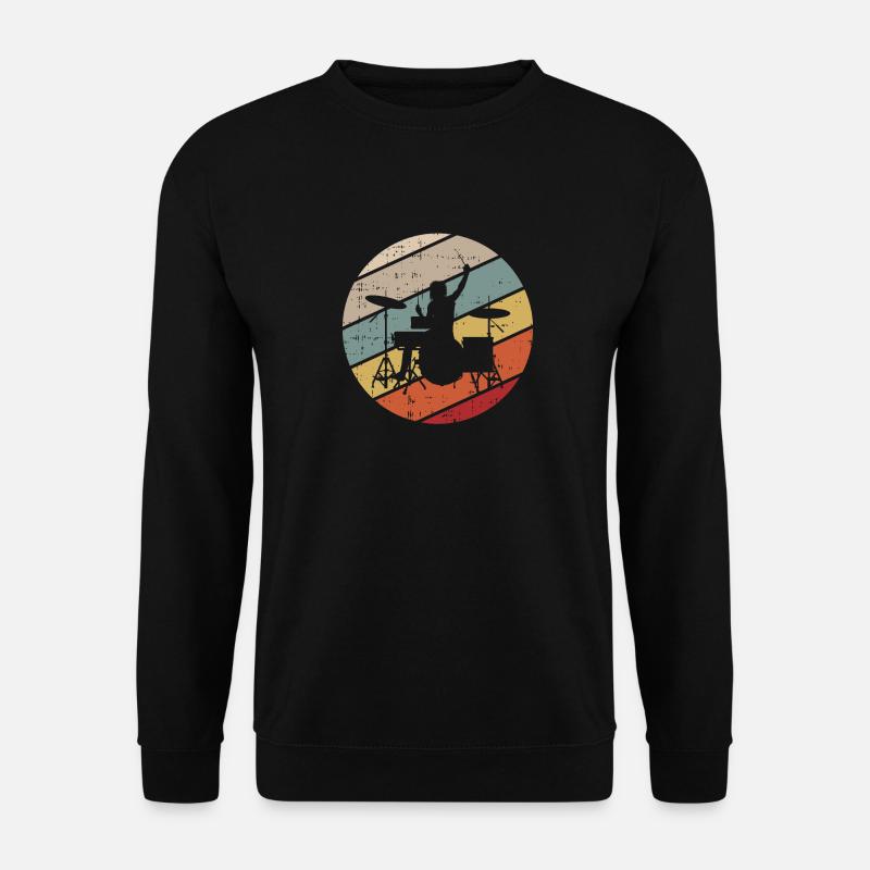 Schlagzeug Retro - Unisex Pullover - Schwarz