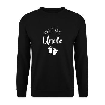 Promoted to Uncle 2022 | Uncle for the first time - Unisex Sweatshirt - black - Front - Alina (178cm) & Michal (187cm)