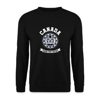 Canada Native Haida M-2 - Unisex Sweatshirt - black - Front - Alina (178cm) & Michal (187cm)