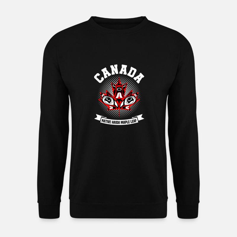 Canada Native Haida Maple Leaf - Unisex Pullover - Schwarz
