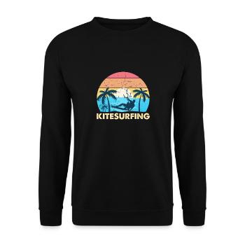 Kite Kiteboarding Kitesurfer cadeau - Sweat-shirt Unisexe - noir - Devant - Alina (178cm) & Michal (187cm)