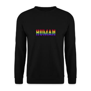 LGBT GAY PRIDE GAY LESBIANS CSD RAINBOW - Unisex Sweatshirt - black - Front - Alina (178cm) & Michal (187cm)