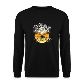 Yggdrasil Vikings Arbre de vie - Sweat-shirt Unisexe - noir - Devant - Alina (178cm) & Michal (187cm)