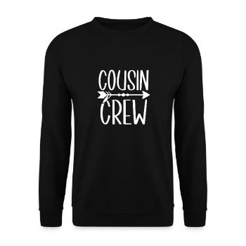 Cousin Crew - Unisex Pullover - Schwarz - Vorne - Alina (178cm) & Michal (187cm)