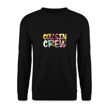 Cousin Crew - Unisex Pullover - Schwarz - Vorne - Alina (178cm) & Michal (187cm)
