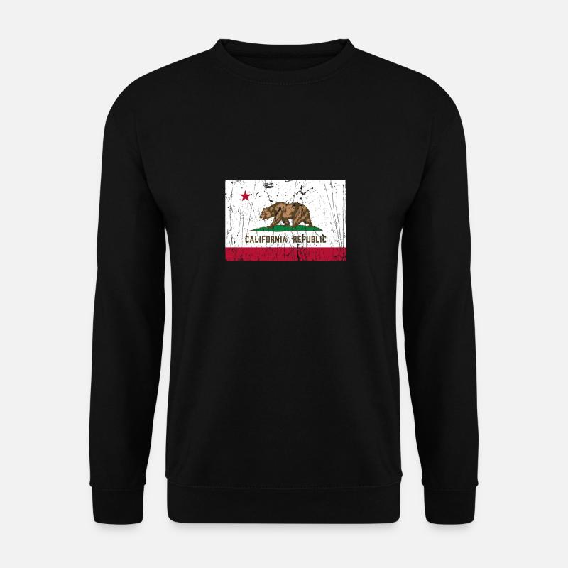California Republic Sommer Sun Palms Beach Cali - Unisex Pullover - Schwarz