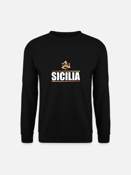 Italien Italia Sicilia Flagge Sizilien Palermo - Unisex Pullover - Schwarz