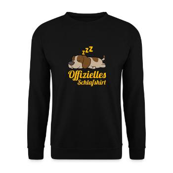HUND Offizielles Schlafshirt by The Manzanita´s - Unisex Pullover - Schwarz - Vorne - Alina (178cm) & Michal (187cm)