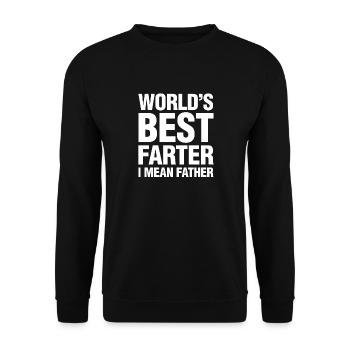 Father's Day Funny Gift - Unisex Sweatshirt - black - Front - Alina (178cm) & Michal (187cm)