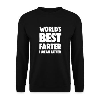 Father's Day Funny Gift - Unisex Sweatshirt - black - Front - Alina (178cm) & Michal (187cm)
