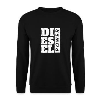 Diesel Power Rolling Coal - Unisex Pullover - Schwarz - Vorne - Alina (178cm) & Michal (187cm)