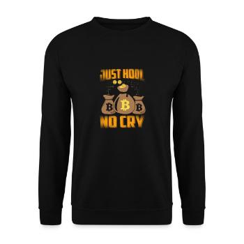 Juste Hodl No Cry Bitcoin - Sweat-shirt Unisexe - noir - Devant - Alina (178cm) & Michal (187cm)