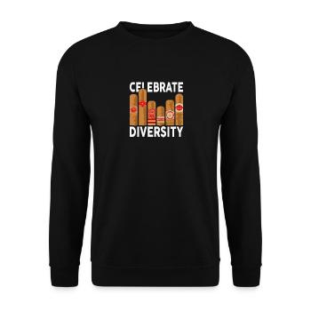 Cigar Afficianado célèbre la diversité Cigares - Sweat-shirt Unisexe - noir - Devant - Alina (178cm) & Michal (187cm)