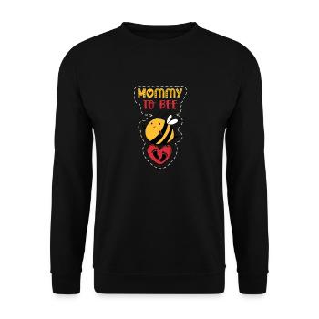 Schwangerschaft Biene - Unisex Pullover - Schwarz - Vorne - Alina (178cm) & Michal (187cm)