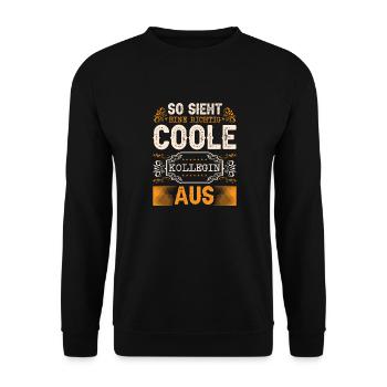 Arbeit Kollegin - Unisex Pullover - Schwarz - Vorne - Alina (178cm) & Michal (187cm)
