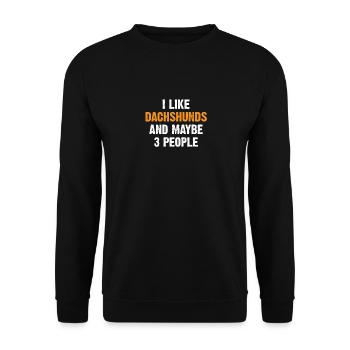 Dachshund Dog Dachshund Dachshund Owner Dwarf Dachshund - Unisex Sweatshirt - black - Front - Alina (178cm) & Michal (187cm)