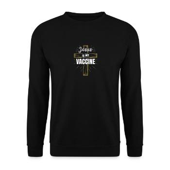 Jésus est mon vaccin chrétien - Sweat-shirt Unisexe - noir - Devant - Alina (178cm) & Michal (187cm)