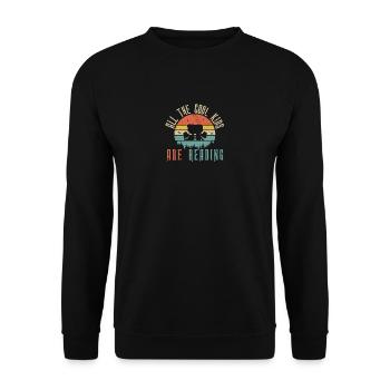 Lire Tous les enfants cool lisent aime - Sweat-shirt Unisexe - noir - Devant - Alina (178cm) & Michal (187cm)