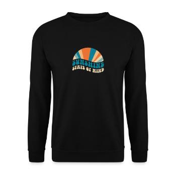 80's 90's Sunshine State of Mind Retro - Unisex Sweatshirt - black - Front - Alina (178cm) & Michal (187cm)