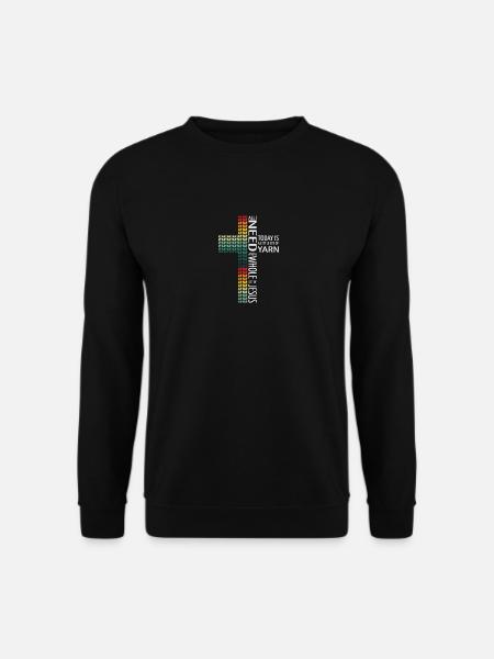 Jesus Ganze Lotta Jesus ein bisschen Garn - Unisex Pullover - Schwarz