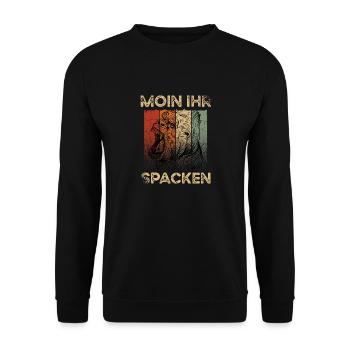 Hamburg Gorilla Spacken - Unisex Pullover - Schwarz - Vorne - Alina (178cm) & Michal (187cm)