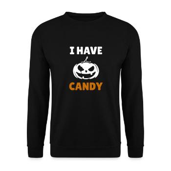I have candy halloween pumpkin - Sweat-shirt Unisexe - noir - Devant - Alina (178cm) & Michal (187cm)