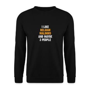 Chien de berger de Malinois - Sweat-shirt Unisexe - noir - Devant - Alina (178cm) & Michal (187cm)