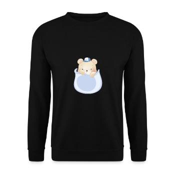 Marsupium Baby Teddy Bear - Unisex Sweatshirt - black - Front - Alina (178cm) & Michal (187cm)