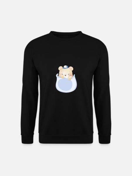 Marsupium Baby Teddy Bear - Unisex Sweatshirt - black