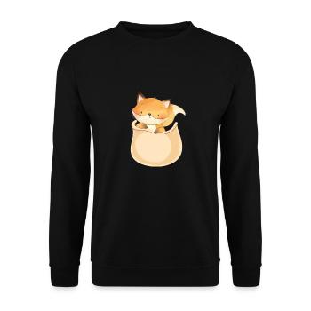 Marsupium Bébé Renard Roux - Sweat-shirt Unisexe - noir - Devant - Alina (178cm) & Michal (187cm)