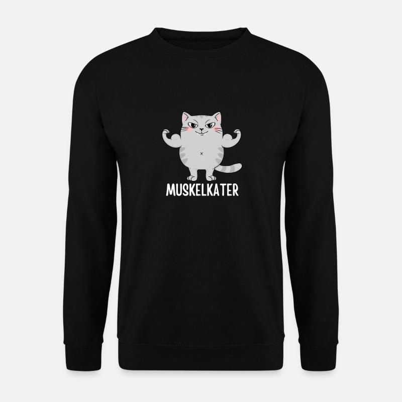 Bodybuilding Spruch Kraftsport Gym Muskelkater - Unisex Pullover - Schwarz