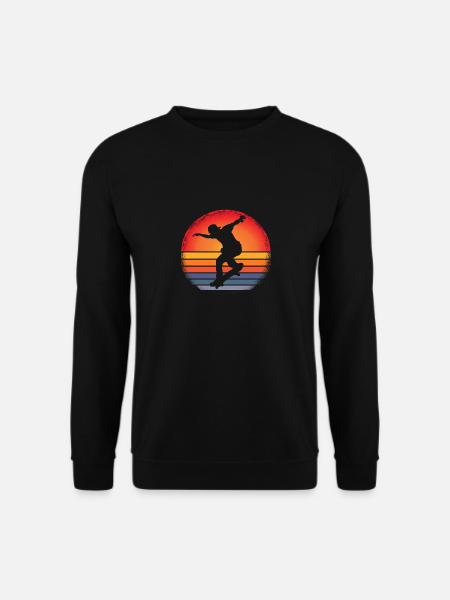 Skateboarding Skateboard Skateboarder Vintage - Unisex Pullover - Schwarz
