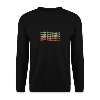 Mental Health Matters Human Brain Mental Health Aw - Unisex Pullover - Schwarz - Vorne - Alina (178cm) & Michal (187cm)