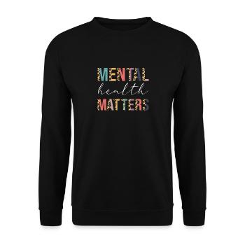 Mental Health Matters Womens Brain Mental Health A - Unisex Pullover - Schwarz - Vorne - Alina (178cm) & Michal (187cm)